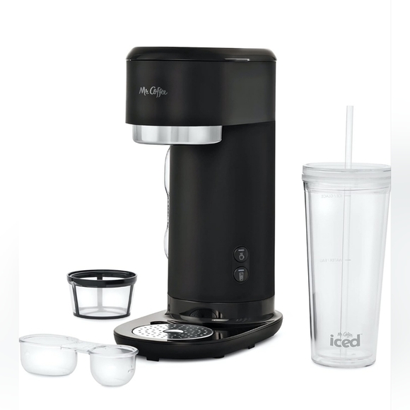Mr. Coffee Iced and Hot Coffee Maker, Single Serve Coffee Machine with 22-Ounce - Picture 1 of 16